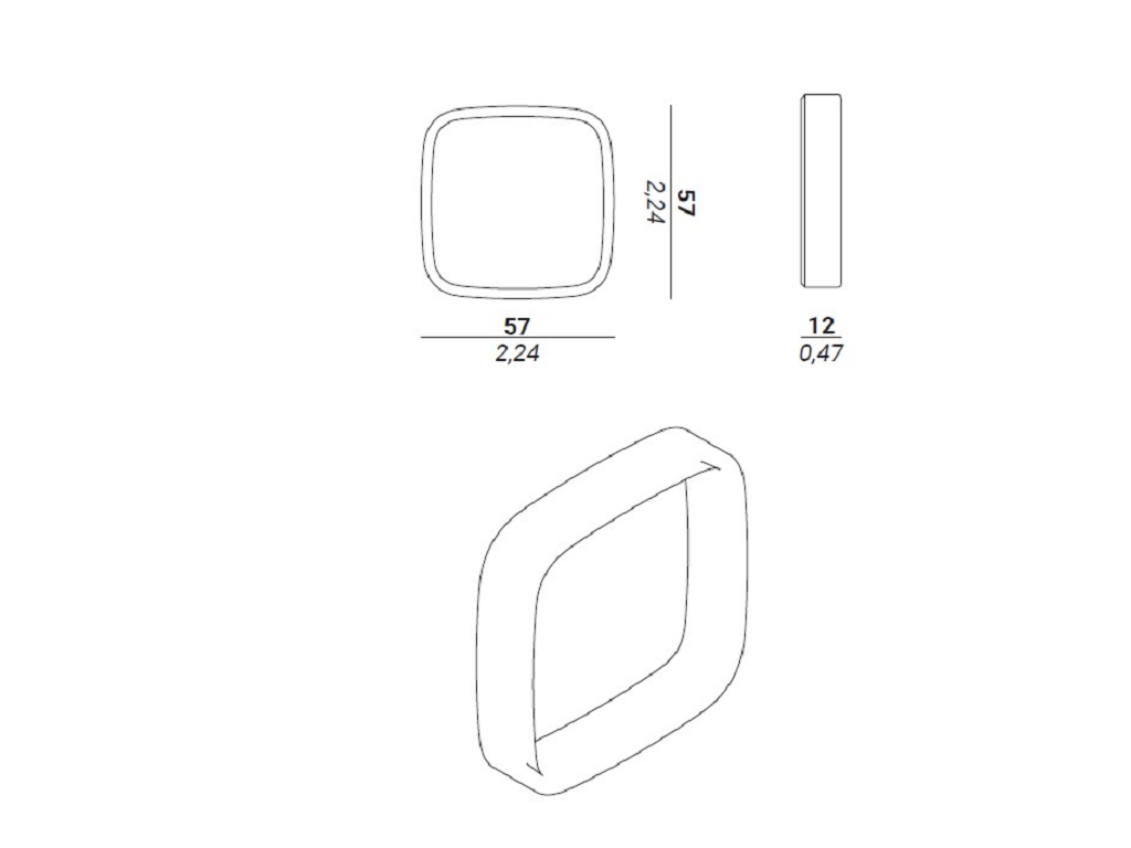 Maniglia per Porte in Vetro con Adesivo Modello Cham Sliding mm.57x57x12h 80-Grigio Milano | Verum Italy - immagine 4